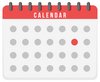 Calendar icon on white background